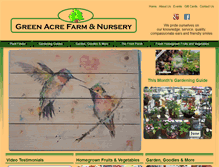 Tablet Screenshot of greenacrefarmandnursery.com
